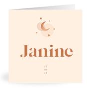 Geboortekaartje naam Janine m1