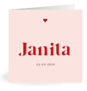 Geboortekaartje naam Janita m3