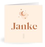 Geboortekaartje naam Janke m1