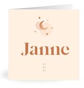 Geboortekaartje naam Janne m1