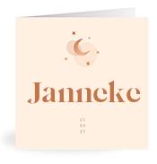 Geboortekaartje naam Janneke m1