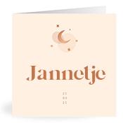 Geboortekaartje naam Jannetje m1