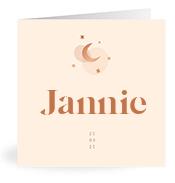 Geboortekaartje naam Jannie m1