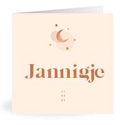 Geboortekaartje naam Jannigje m1