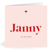Geboortekaartje naam Janny m3