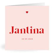 Geboortekaartje naam Jantina m3
