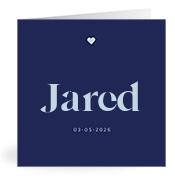 Geboortekaartje naam Jared j3