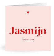 Geboortekaartje naam Jasmijn m3