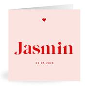 Geboortekaartje naam Jasmin m3