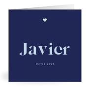 Geboortekaartje naam Javier j3
