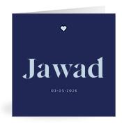 Geboortekaartje naam Jawad j3