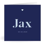 Geboortekaartje naam Jax j3