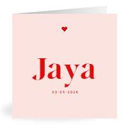 Geboortekaartje naam Jaya m3