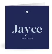 Geboortekaartje naam Jayce j3