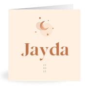 Geboortekaartje naam Jayda m1