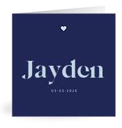 Geboortekaartje naam Jayden j3