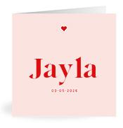 Geboortekaartje naam Jayla m3