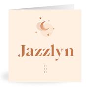 Geboortekaartje naam Jazzlyn m1