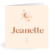 Geboortekaartje naam Jeanette m1