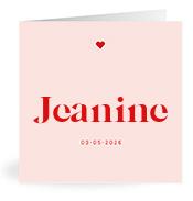 Geboortekaartje naam Jeanine m3