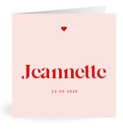 Geboortekaartje naam Jeannette m3