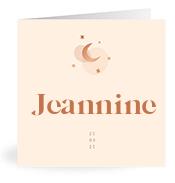 Geboortekaartje naam Jeannine m1