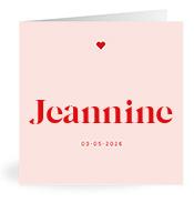 Geboortekaartje naam Jeannine m3
