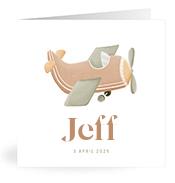 Geboortekaartje naam Jeff j1