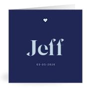 Geboortekaartje naam Jeff j3