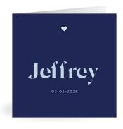 Geboortekaartje naam Jeffrey j3