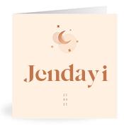 Geboortekaartje naam Jendayi m1