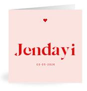 Geboortekaartje naam Jendayi m3