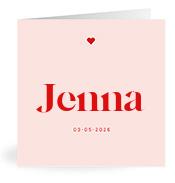 Geboortekaartje naam Jenna m3