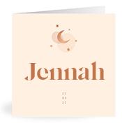 Geboortekaartje naam Jennah m1