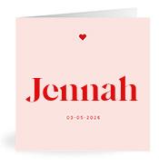 Geboortekaartje naam Jennah m3