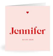 Geboortekaartje naam Jennifer m3