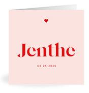 Geboortekaartje naam Jenthe m3