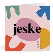 Geboortekaartje naam Jeske m2