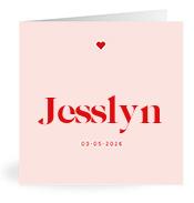 Geboortekaartje naam Jesslyn m3
