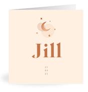 Geboortekaartje naam Jill m1