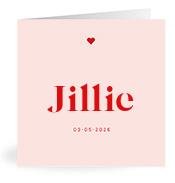 Geboortekaartje naam Jillie m3