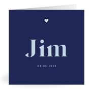 Geboortekaartje naam Jim j3