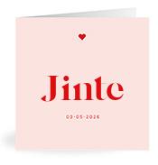 Geboortekaartje naam Jinte m3