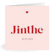 Geboortekaartje naam Jinthe m3