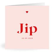 Geboortekaartje naam Jip m3