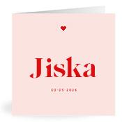 Geboortekaartje naam Jiska m3