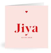 Geboortekaartje naam Jiya m3