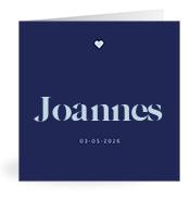 Geboortekaartje naam Joannes j3