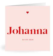 Geboortekaartje naam Johanna m3