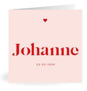 Geboortekaartje naam Johanne m3